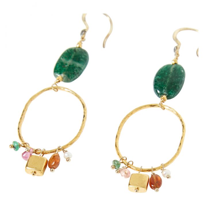 5 Octobre Amma Green Earrings-5 Octobre-Thistle Hill