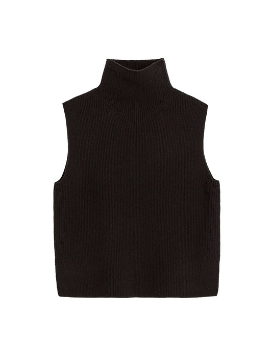 Demylee Aniyah Merino Wool Vest Black-Demylee-Thistle Hill
