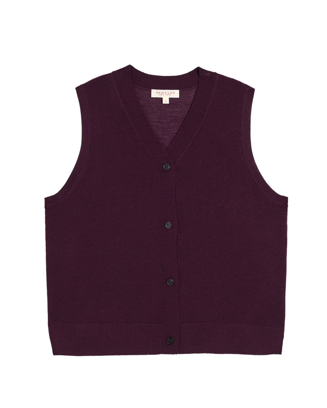 Demylee Ariya Superfine Merino Wool Vest Aubergine-Demylee-Thistle Hill