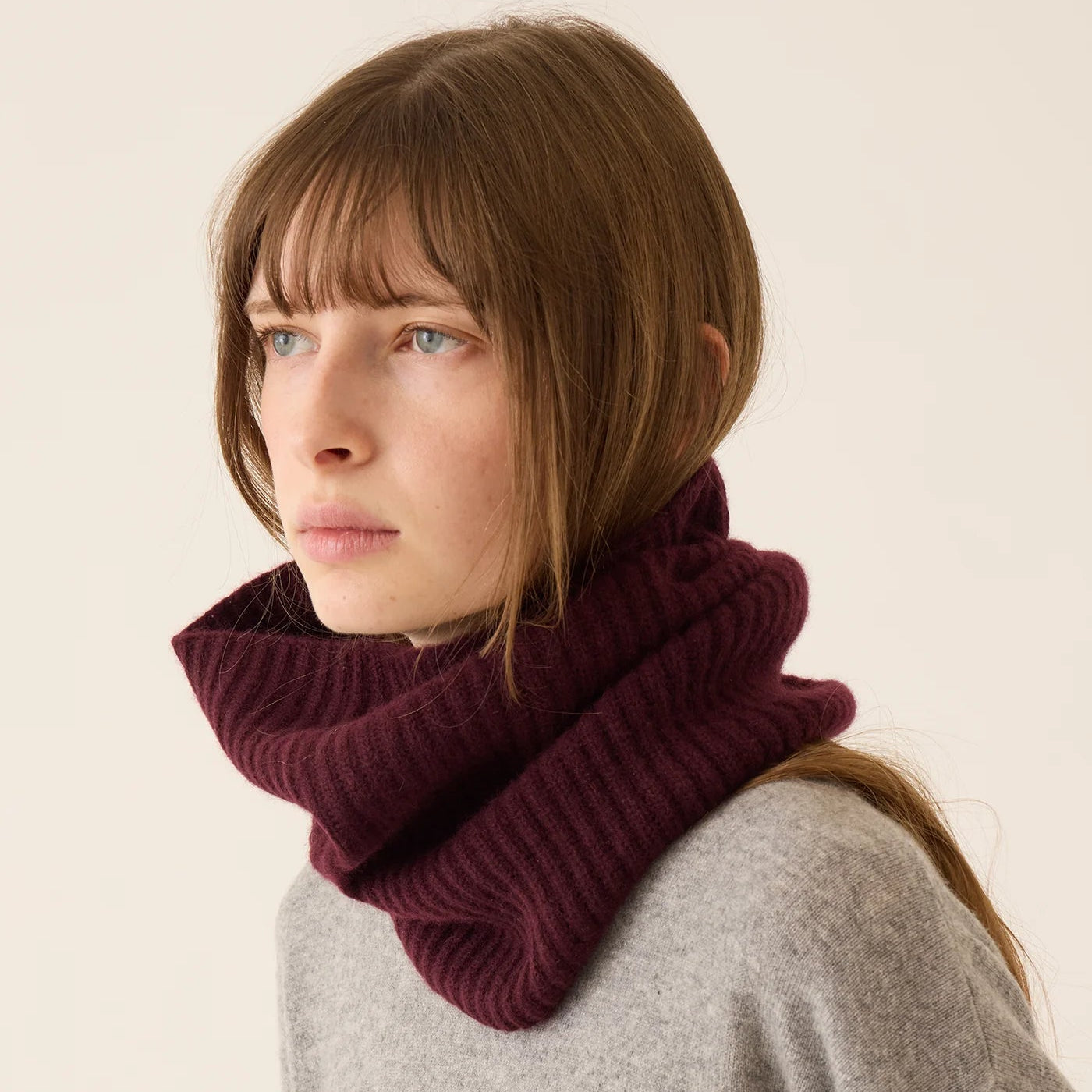 Demylee Aspen Cashmere Muffler Garnet-Demylee-Thistle Hill