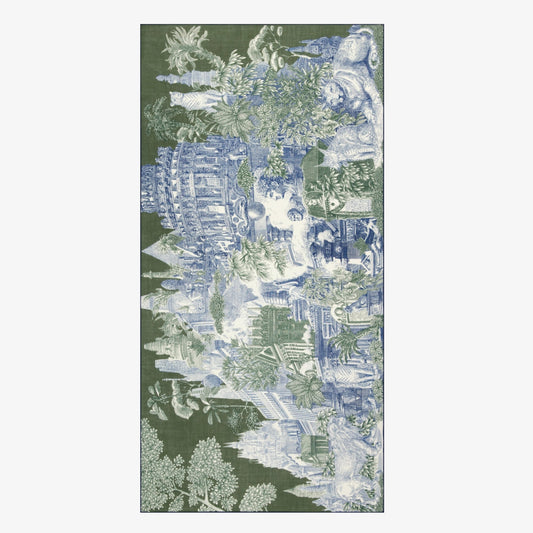 Inoui Editions Scarf 100 Wool Silk Piranesi Khaki-Inoui Editions-Thistle Hill