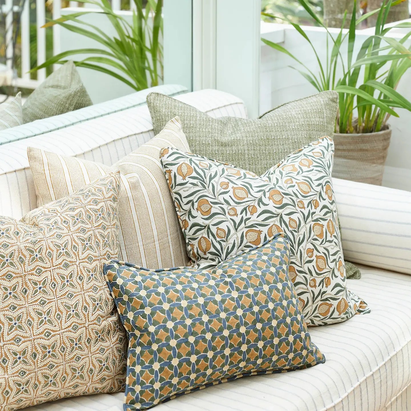 Walter G Medusa Desert Linen Cushion-Walter G-Thistle Hill