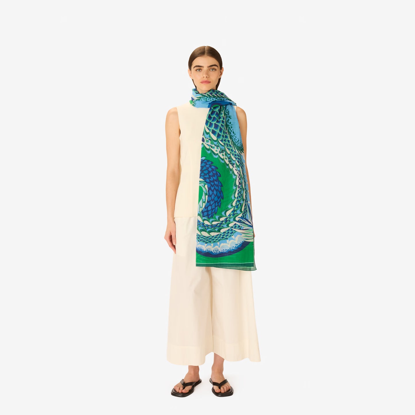 Inoui Editions Scarf 100 Croco Green-Inoui Editions-Thistle Hill