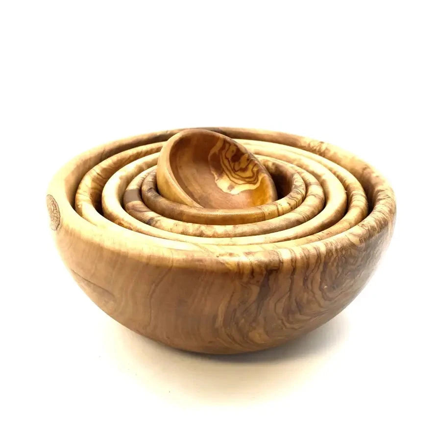 Nested Olive Wood Bowls-Thistle Hill-Thistle Hill