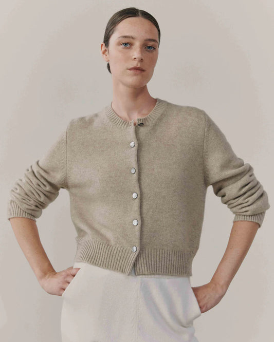 Begg x Co Hepburn Cardigan Dark Medium Dyed-Begg x Co-Thistle Hill