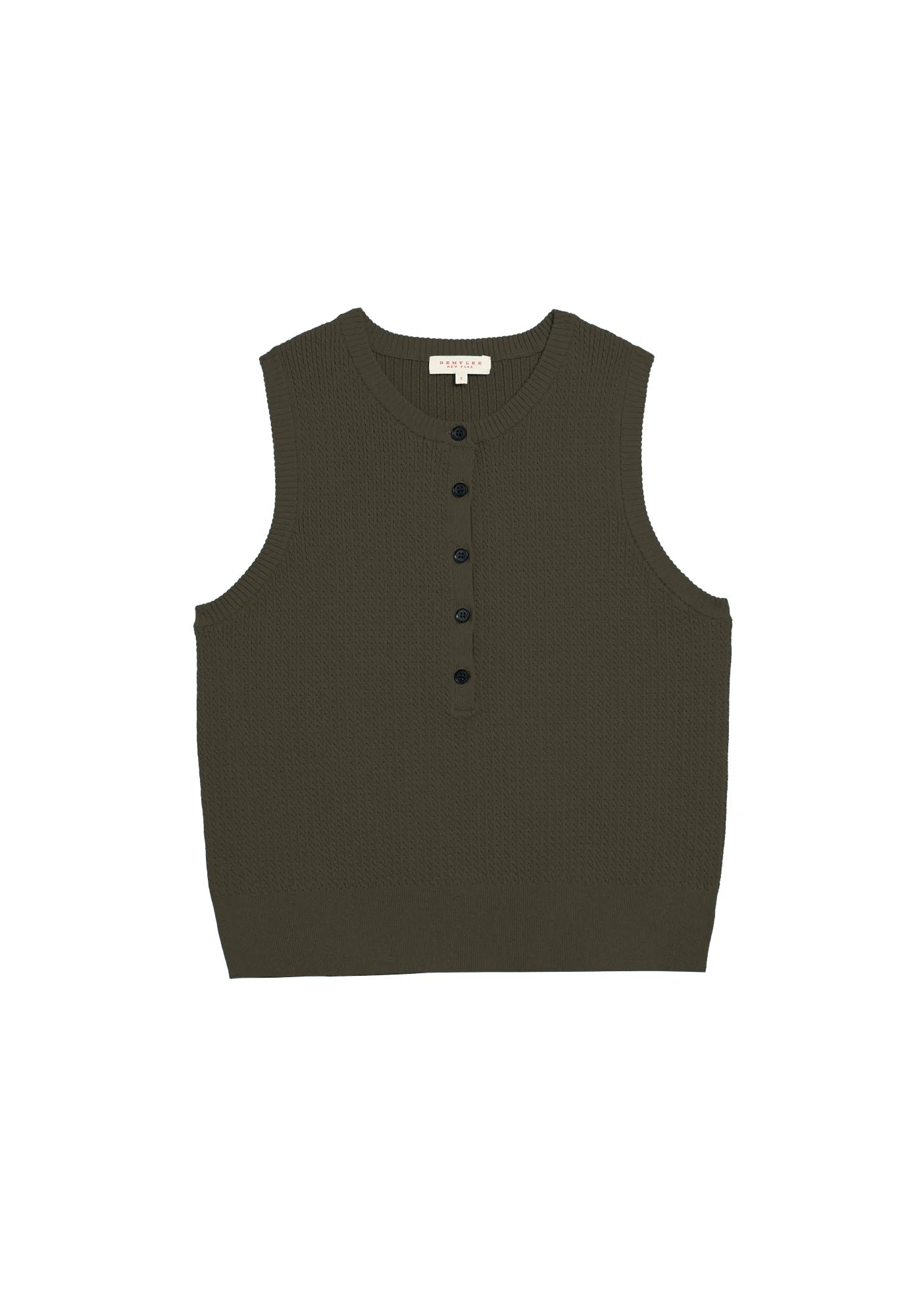 Demylee Bianca Cotton Cashmere Vest Loden-Demylee-Thistle Hill