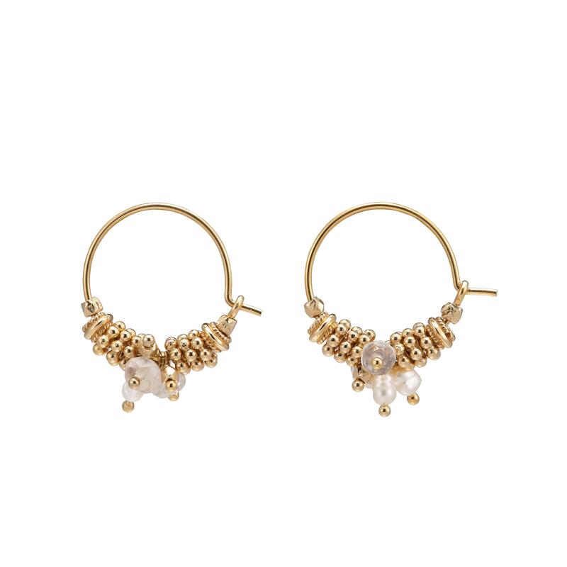 5 Octobre Sveta White Earrings-5 Octobre-Thistle Hill