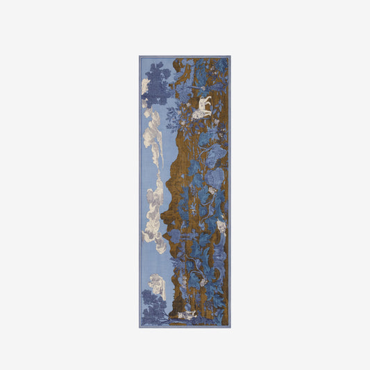 Inoui Editions Scarf 70 Wool Silk Histoire Blue-Inoui Editions-Thistle Hill