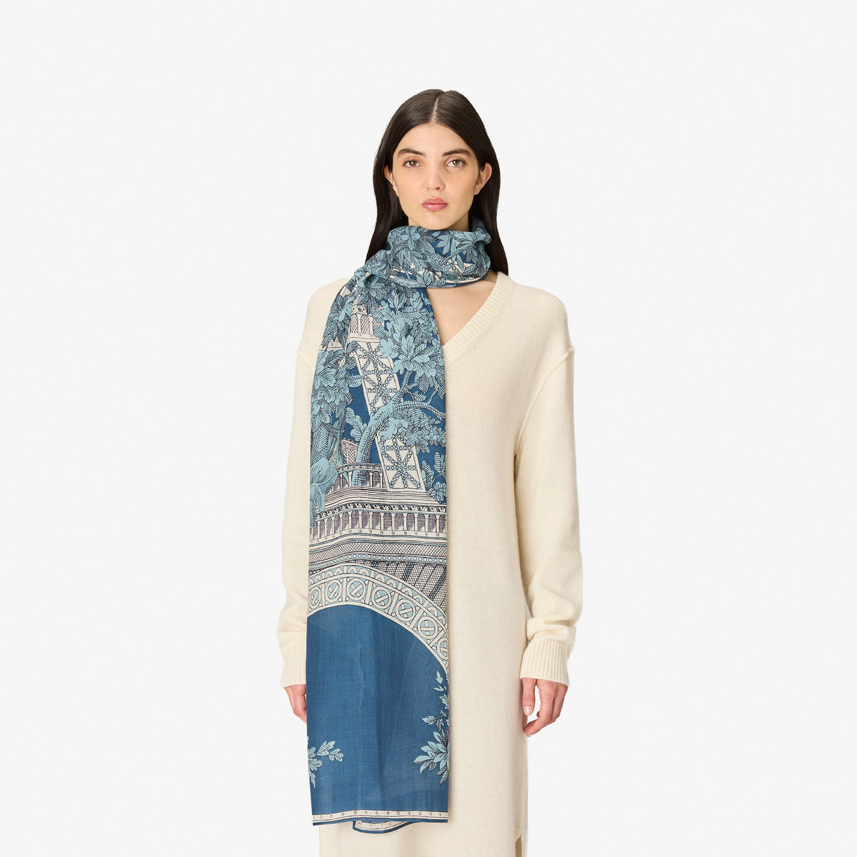 Inoui Editions Scarf 80 1889 Blue-Inoui Editions-Thistle Hill