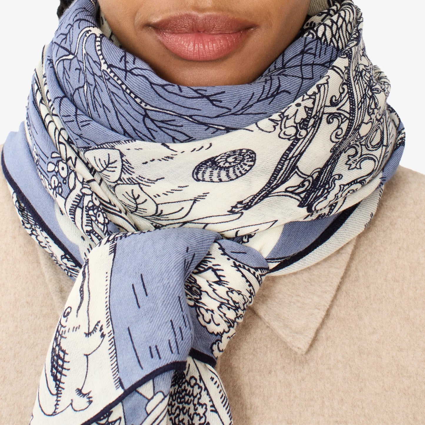 Inoui Editions Scarf 100 Quatre Saisons Blue-Inoui Editions-Thistle Hill