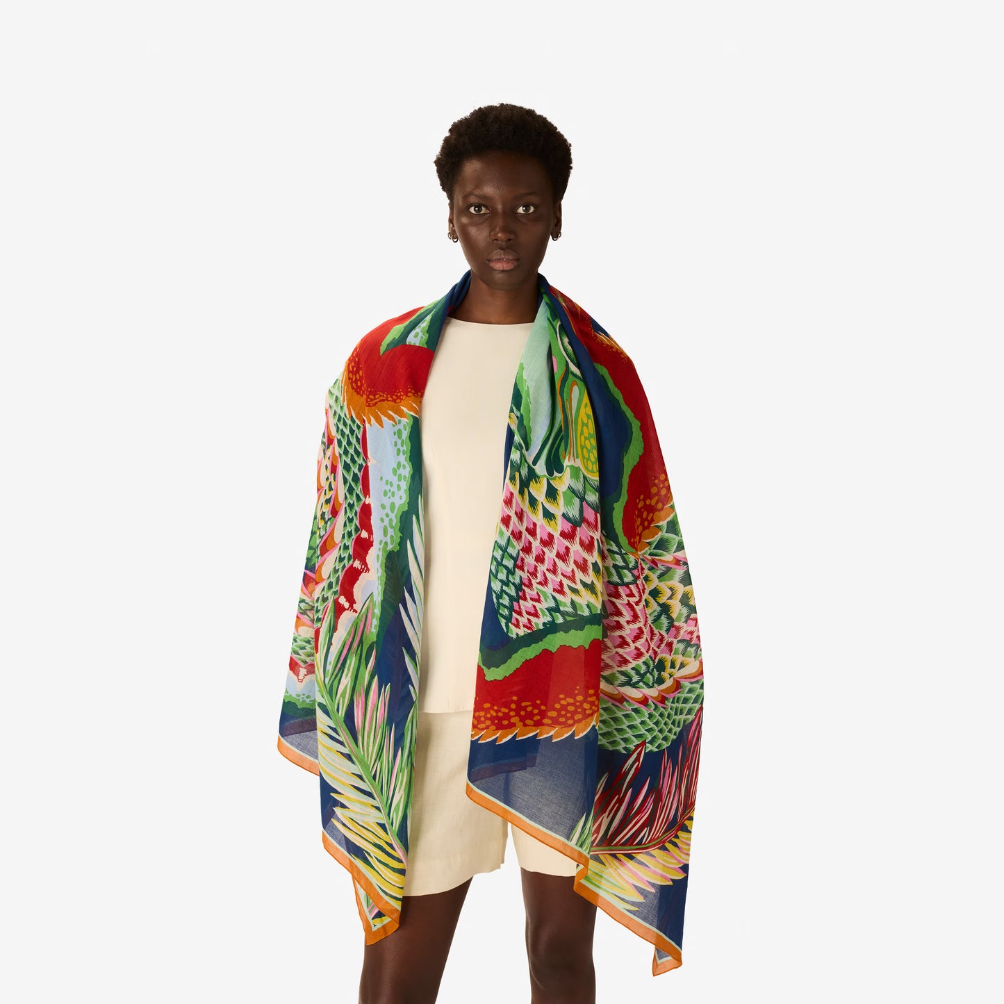 Inoui Editions Scarf 100 Croco Duck Blue-Inoui Editions-Thistle Hill