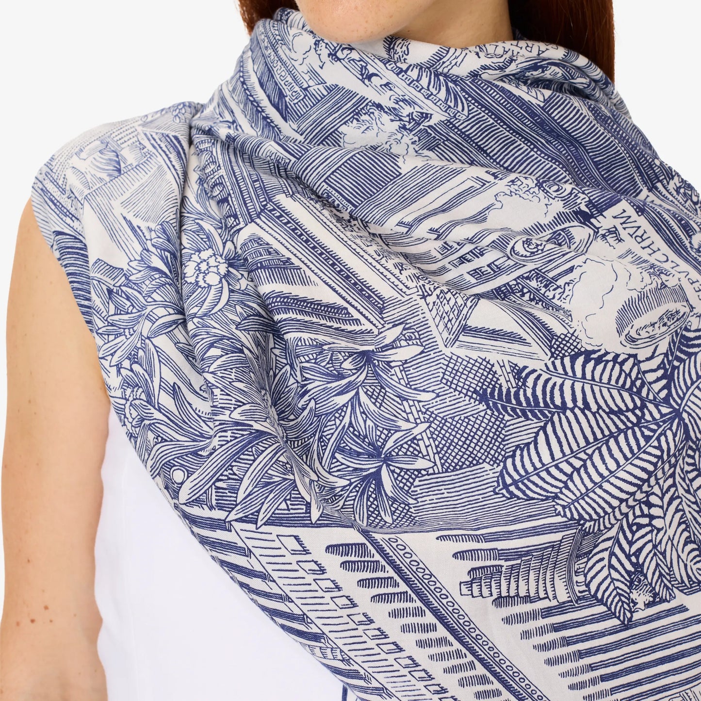 Inoui Editions Scarf 100 Piranesi Blue-Inoui Editions-Thistle Hill