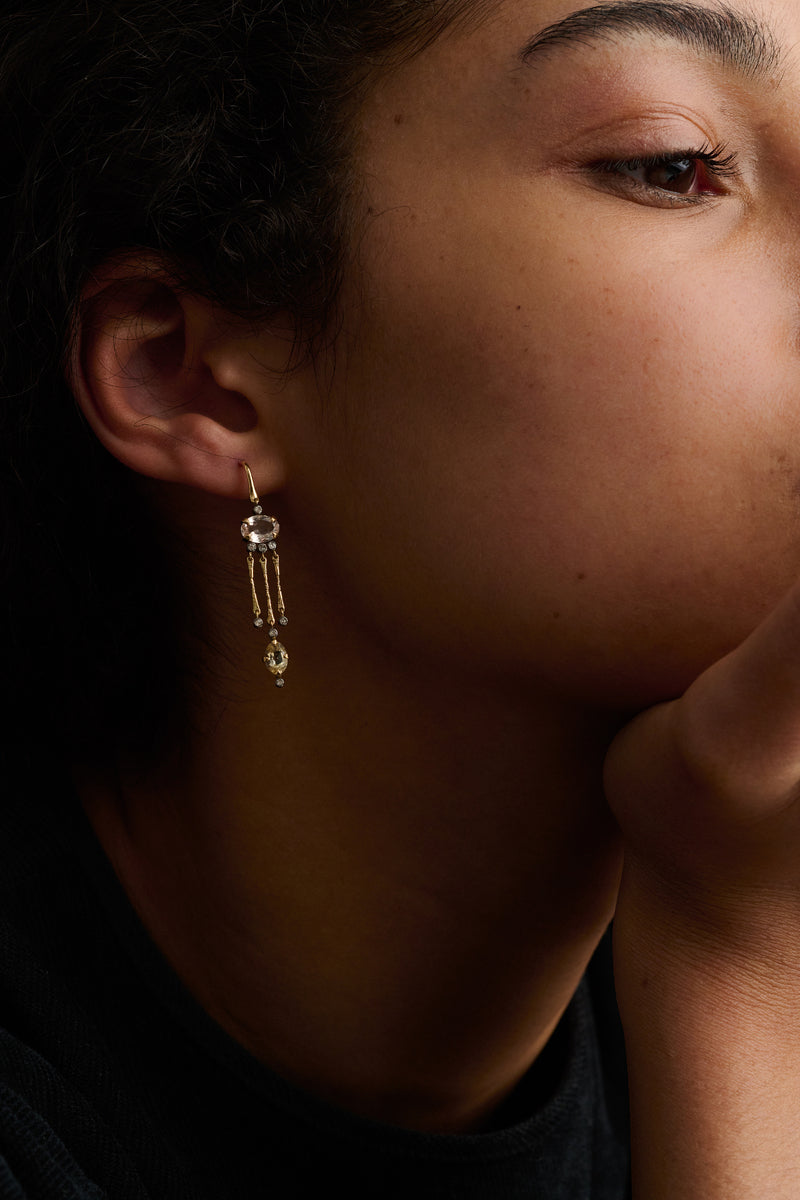 5 Octobre Mina Pink Or 14k Earrings-5 Octobre-Thistle Hill