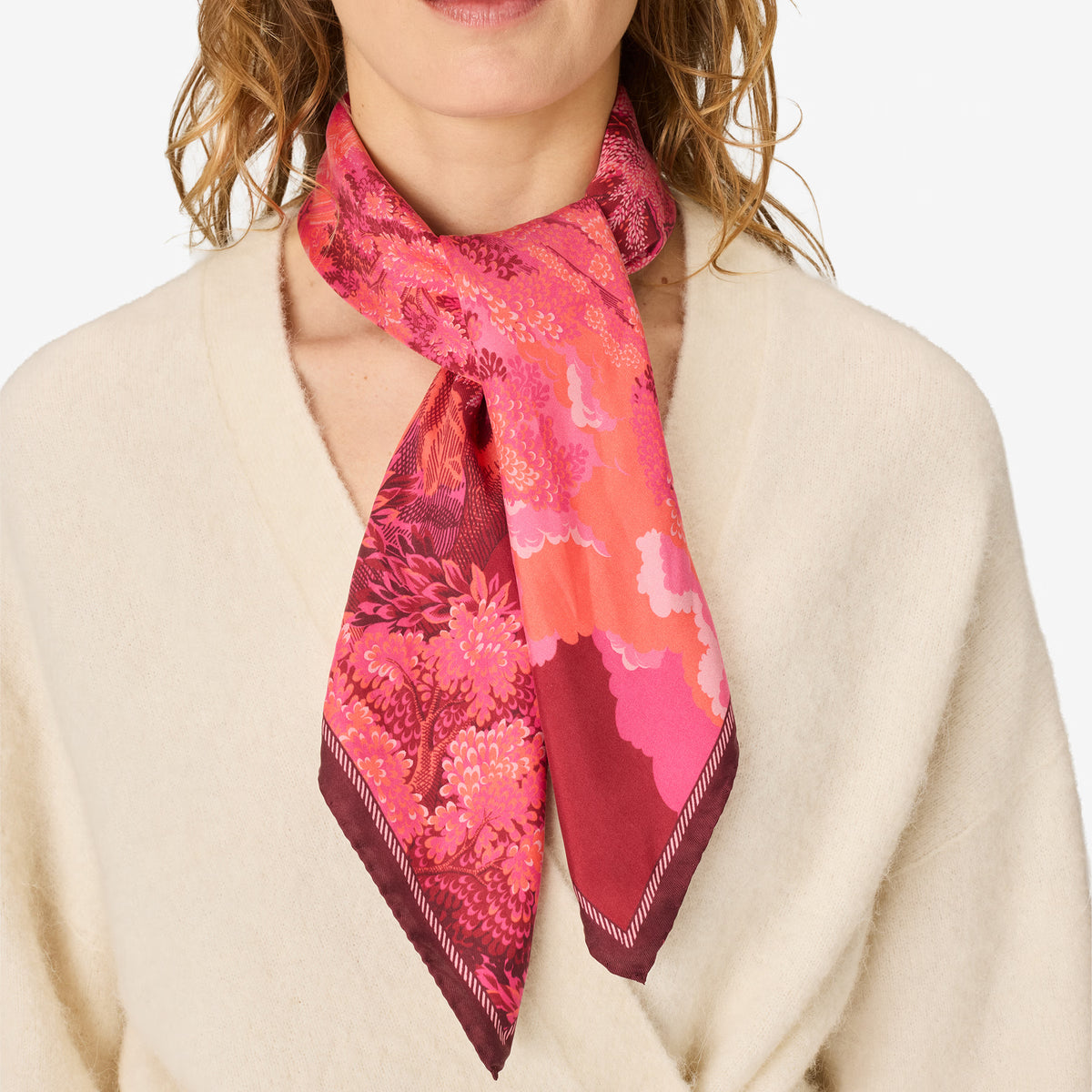 Inoui Editions Square 70 Come Fuchsia Scarf-Inoui Editions-Thistle Hill