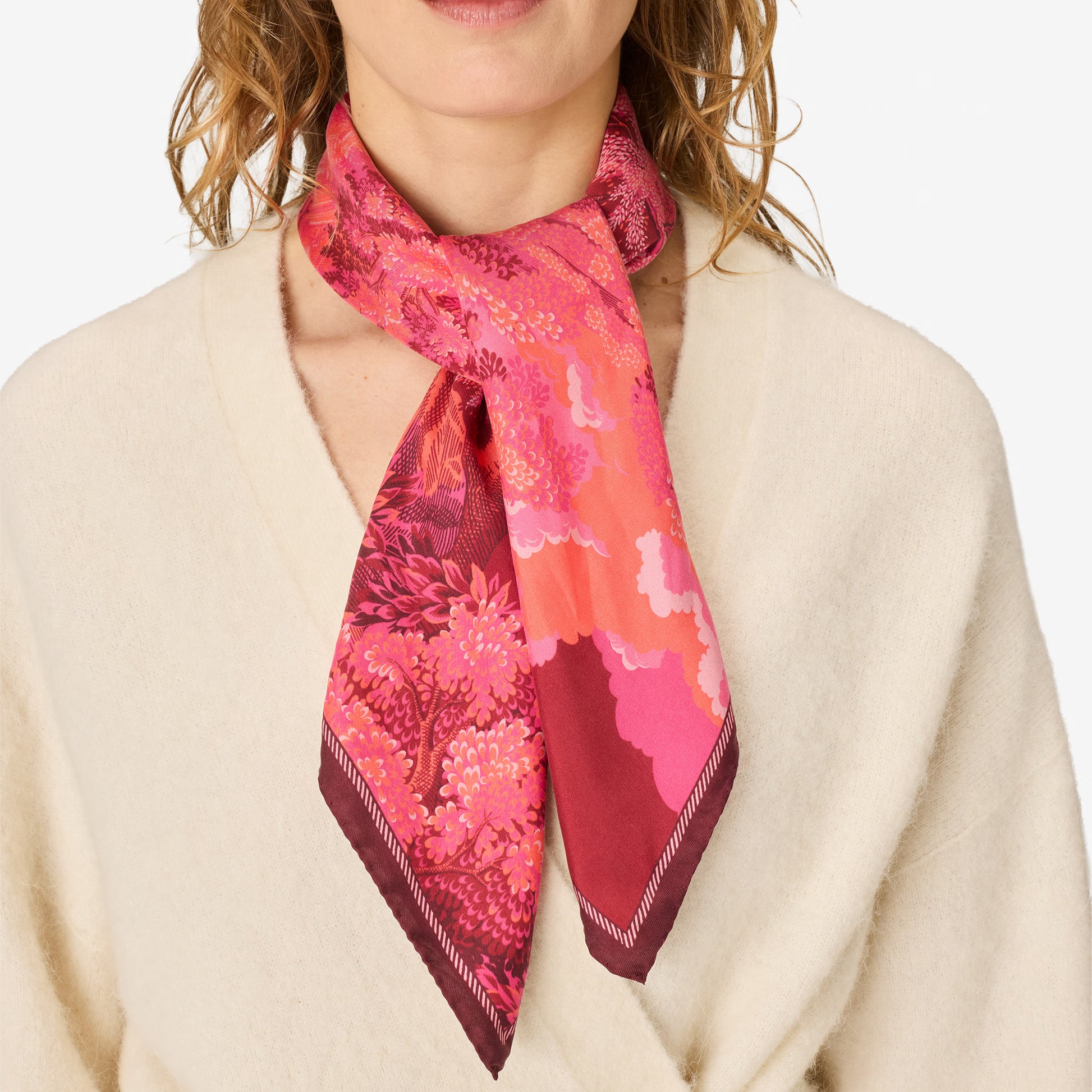 Inoui Editions Square 70 Come Fuchsia Scarf-Inoui Editions-Thistle Hill