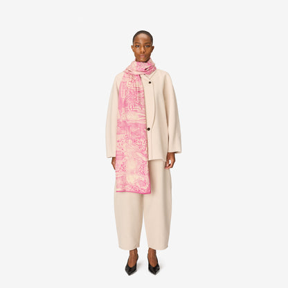 Inoui Editions Scarf 100 Wool Silk Piranesi Pink Scarf-Inoui Editions-Thistle Hill