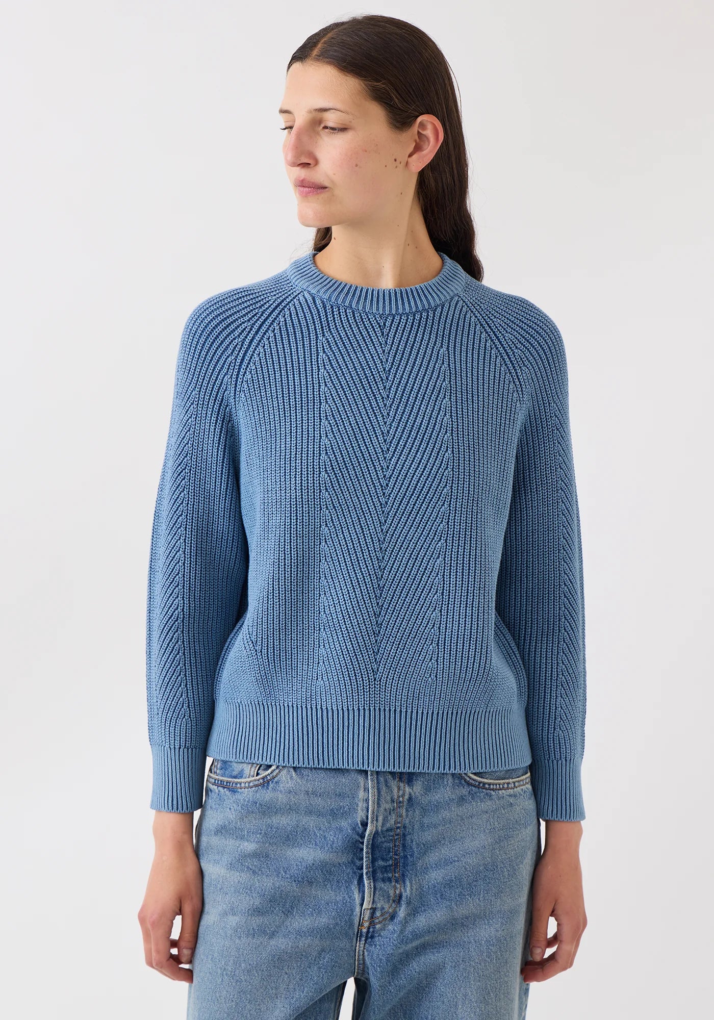 Demylee Chelsea Washed Cotton Sweater Denim-Demylee-Thistle Hill
