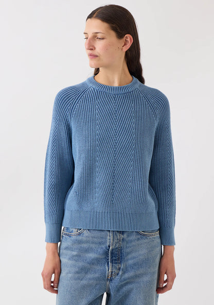 Demylee Chelsea Washed Cotton Sweater Denim-Demylee-Thistle Hill
