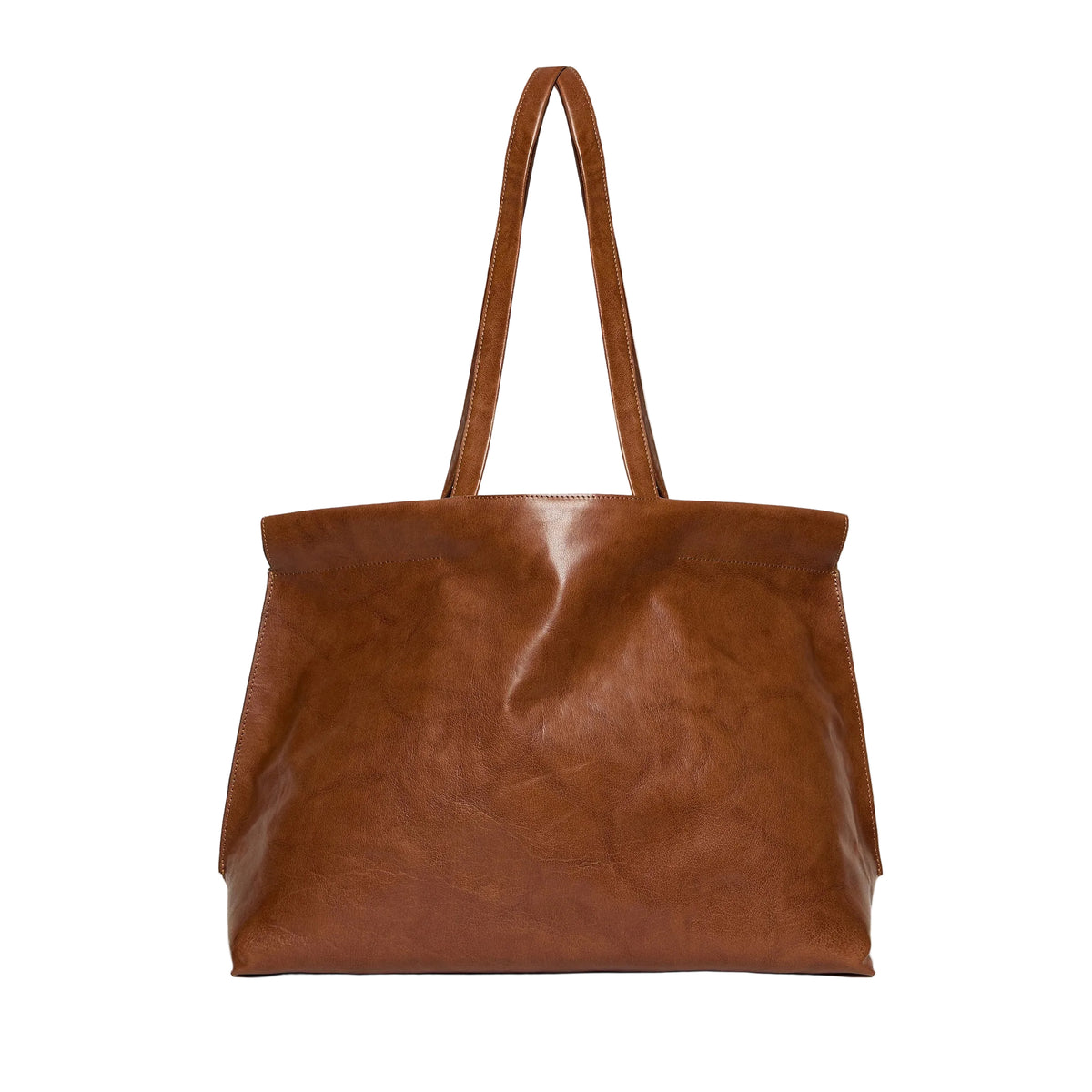 Bea Mombaers Shopper EastWest Bag Tumbled Cognac-Bea Mombaers-Thistle Hill