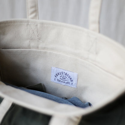 Forestbound WWII Era Reclaimed Canvas Market Tote