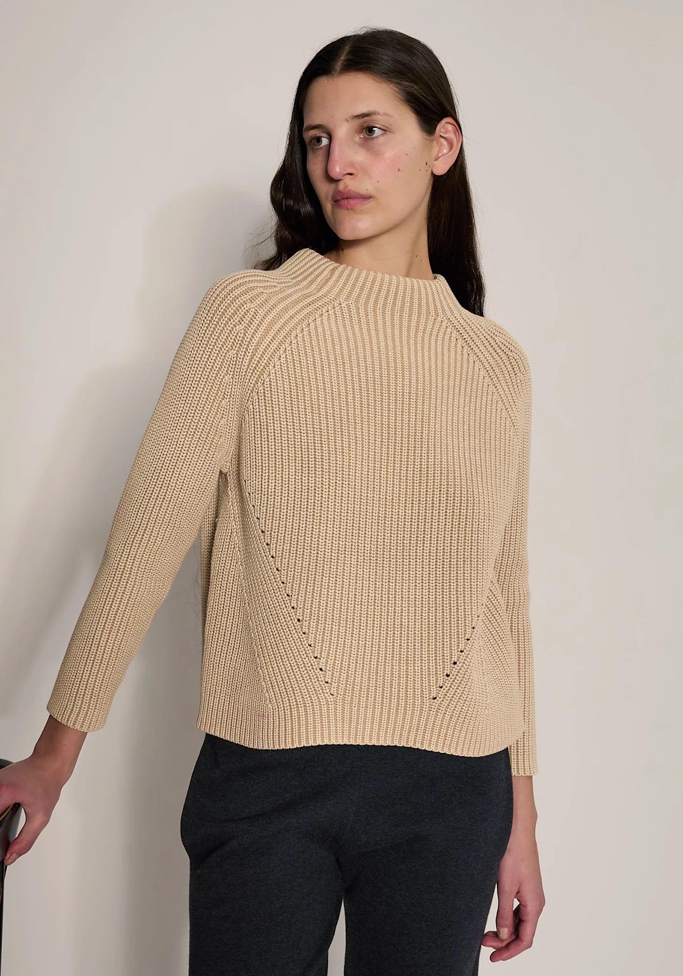 Demylee Daphne Washed Cotton Sweater Sandstone-Demylee-Thistle Hill