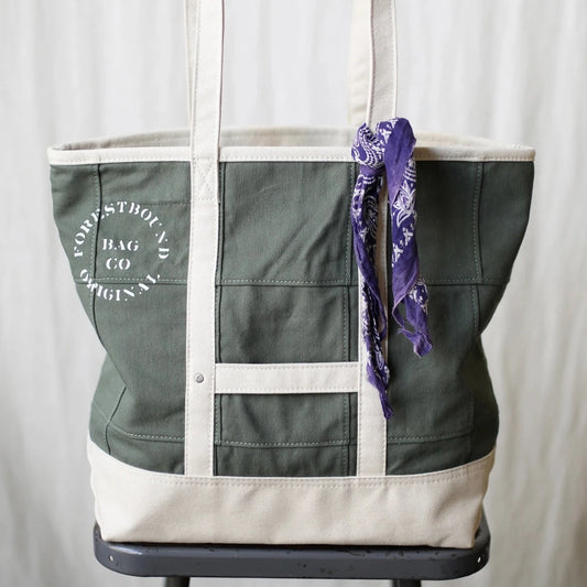Forestbound WWII Era Reclaimed Canvas Market Tote