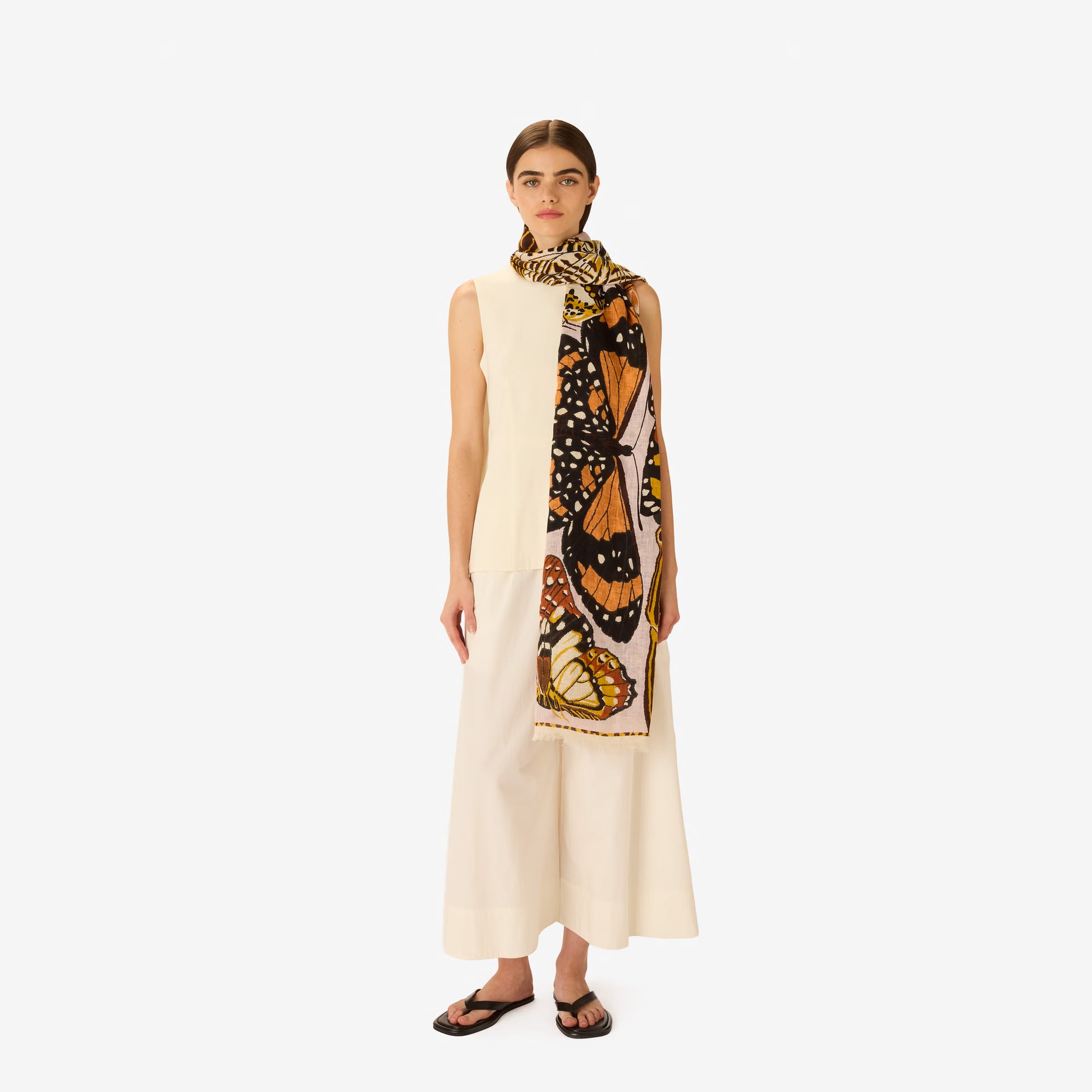 Inoui Editions Scarf 100 Papillions Nude-Inoui Editions-Thistle Hill