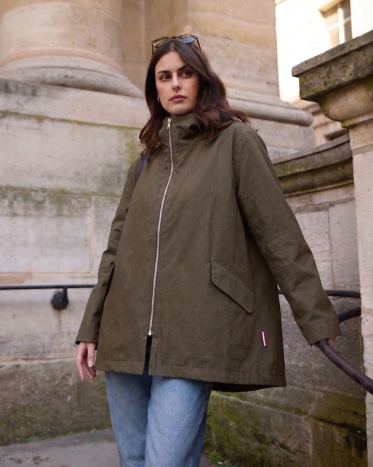 Pret Pour Partir Zephyr Lib Raincoat Kaki-Pret Pour Partir-Thistle Hill