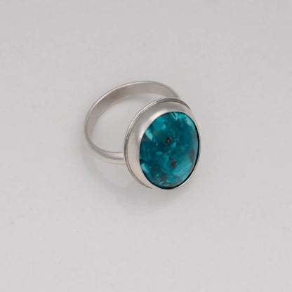 Carolyn Keys Lake Ring Chrysocolla Turquoise-Carolyn Keys-Thistle Hill