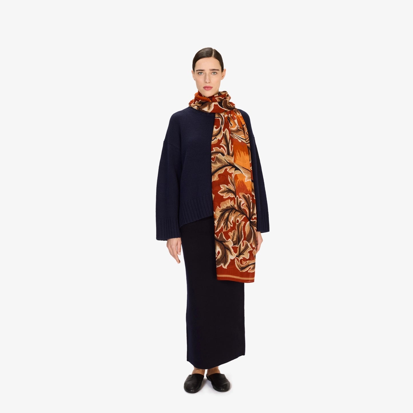 Inoui Editions Scarf 100 Leonard Orange-Inoui Editions-Thistle Hill