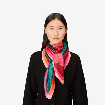 Inoui Editions Square 100 Silk Stromboli Pink Scarf-Inoui Editions-Thistle Hill