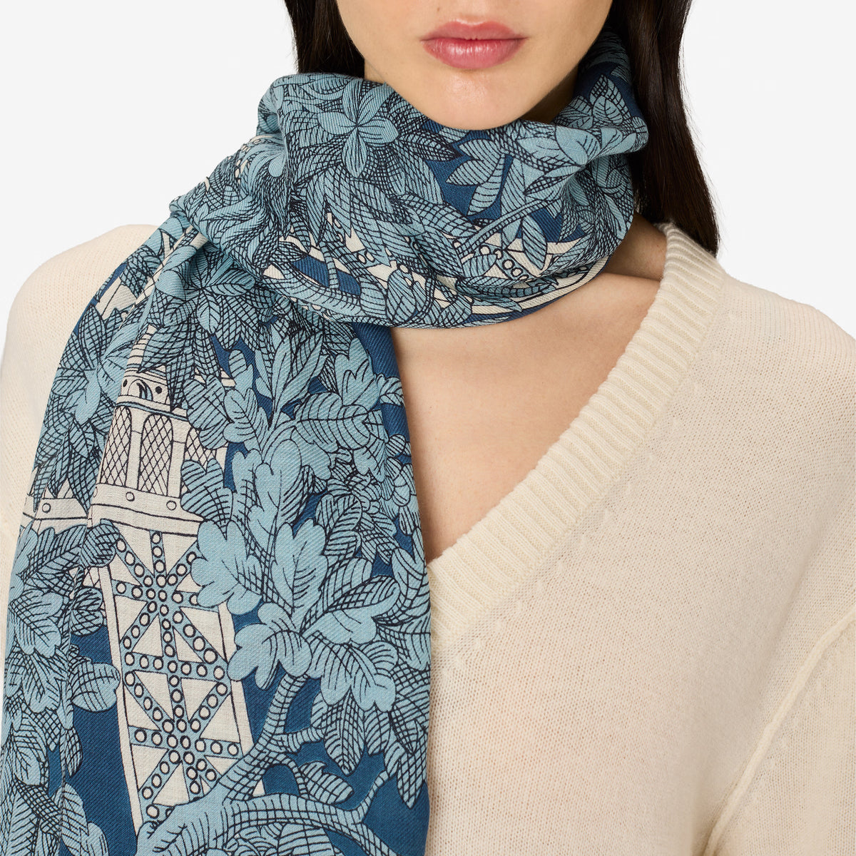 Inoui Editions Scarf 80 1889 Blue-Inoui Editions-Thistle Hill