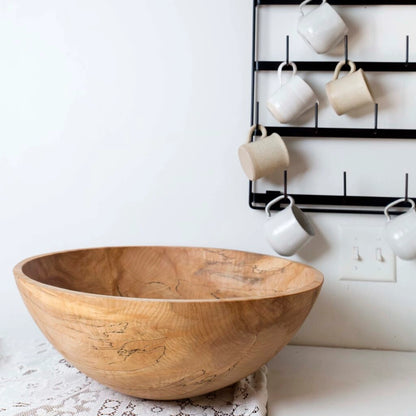 Spencer Peterman 18" Spalted Ambrosia Maple Round Bowl-Spencer Peterman-Thistle Hill