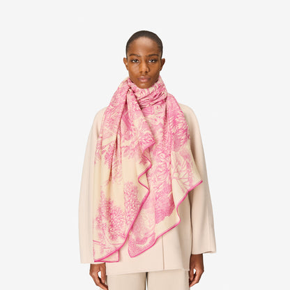Inoui Editions Scarf 100 Wool Silk Piranesi Pink Scarf-Inoui Editions-Thistle Hill