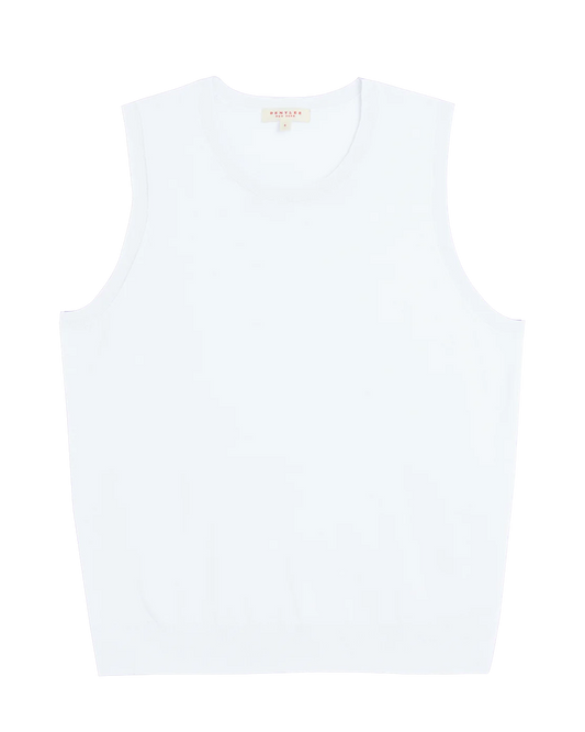 Demylee Elisa Fine Pima Cotton Vest White-Demylee-Thistle Hill