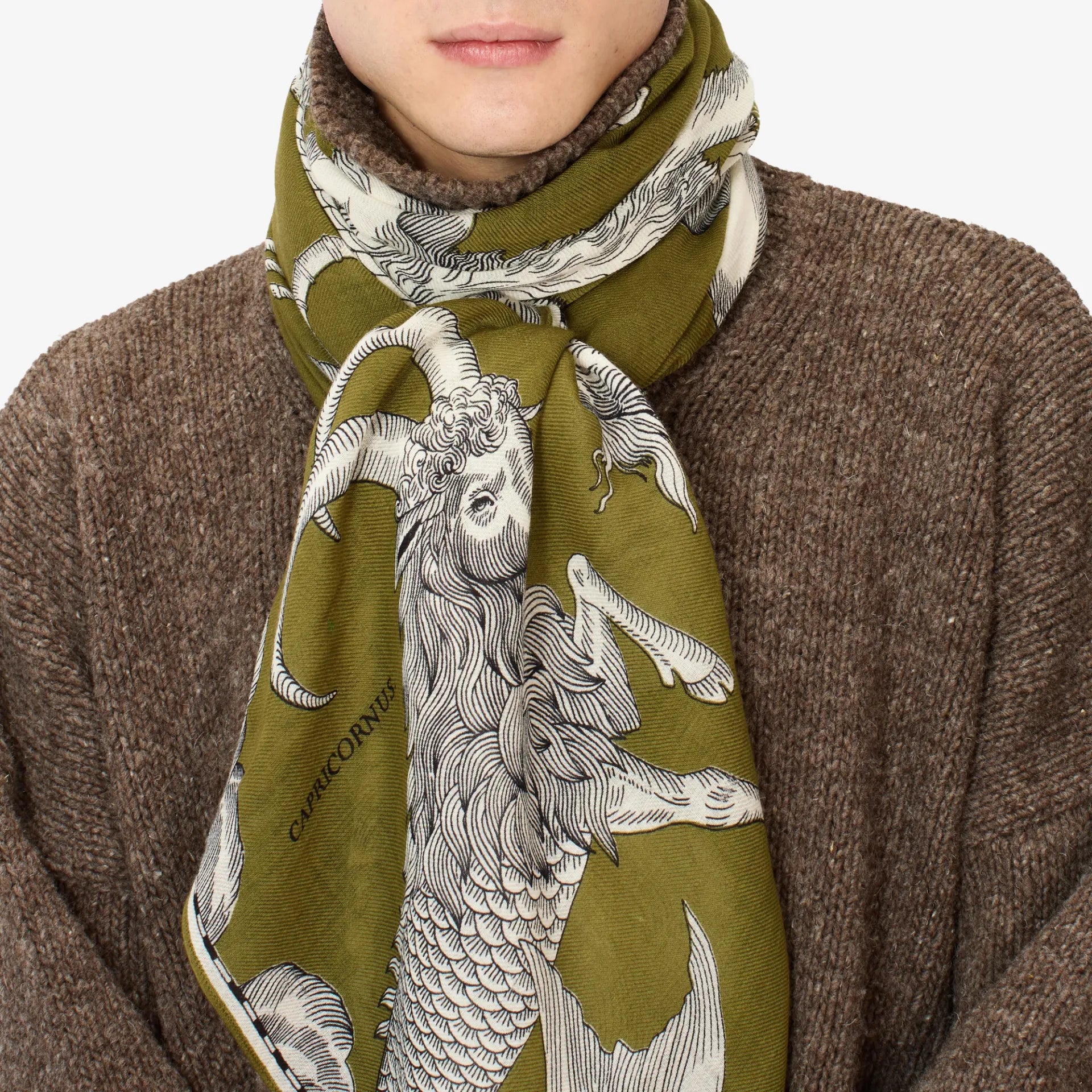 Inoui Editions Scarf 100 Astrologie Khaki-Inoui Editions-Thistle Hill