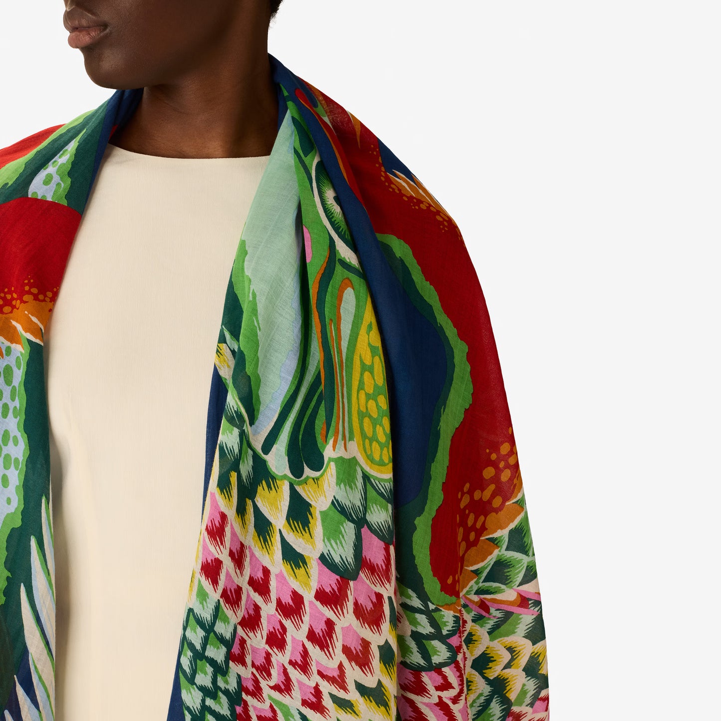 Inoui Editions Scarf 100 Croco Duck Blue-Inoui Editions-Thistle Hill