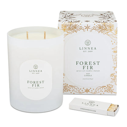 Linnea's Lights Forest Fir Double Wick Candle-Linnea's Lights-Thistle Hill