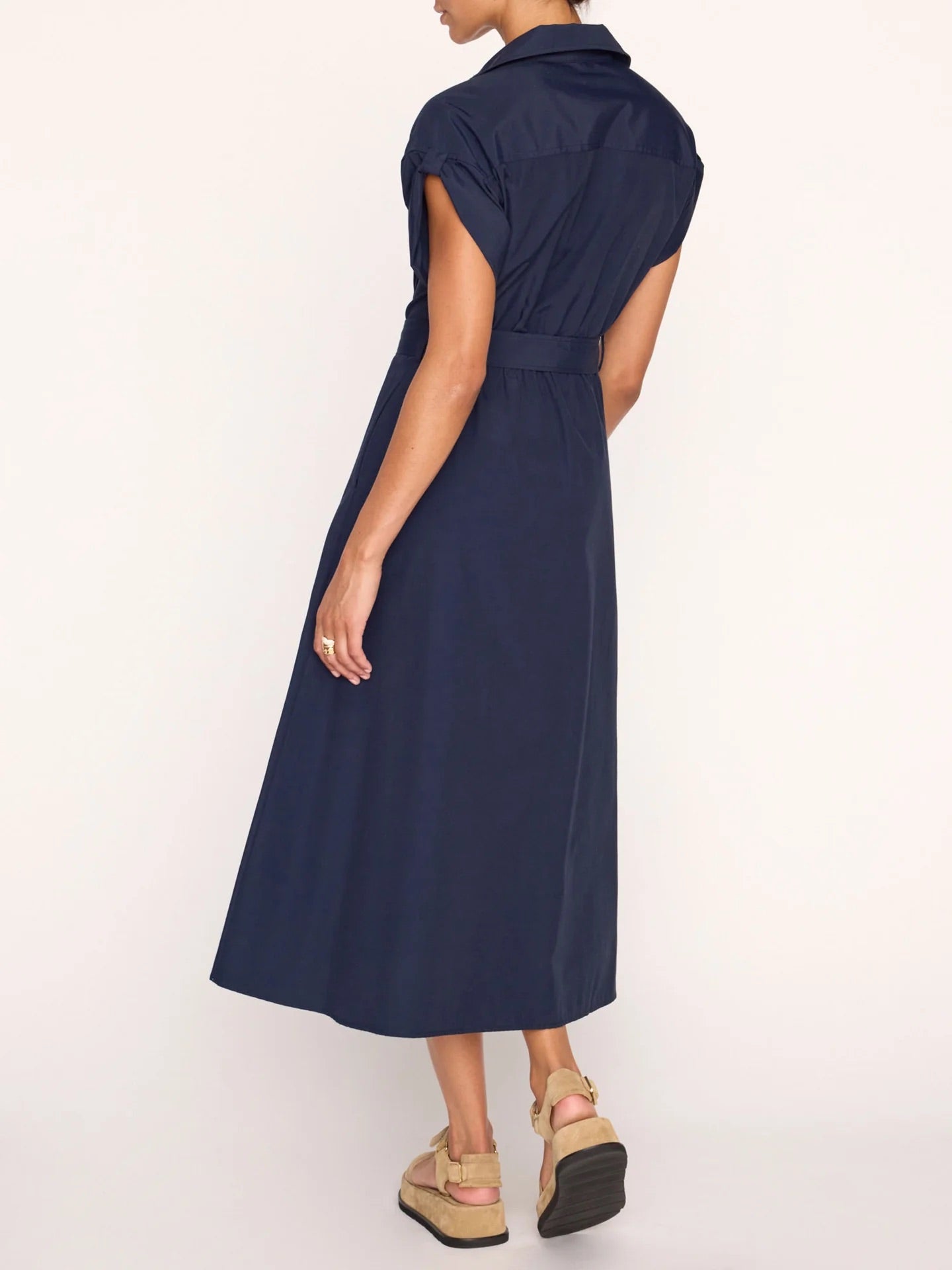 Brochu Walker Fia Belted Dress Navy