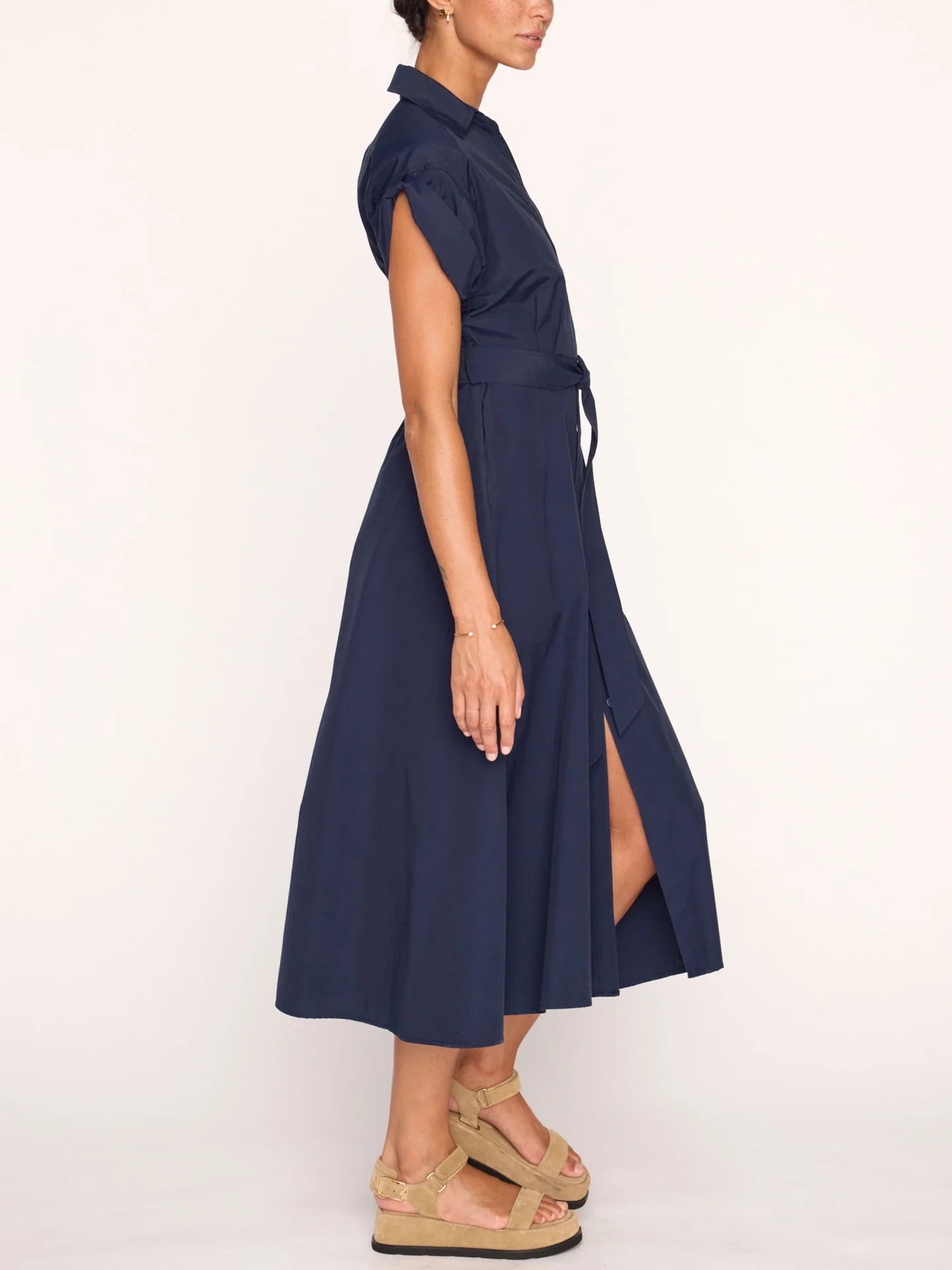 Brochu Walker Fia Belted Dress Navy-Brochu Walker-Thistle Hill