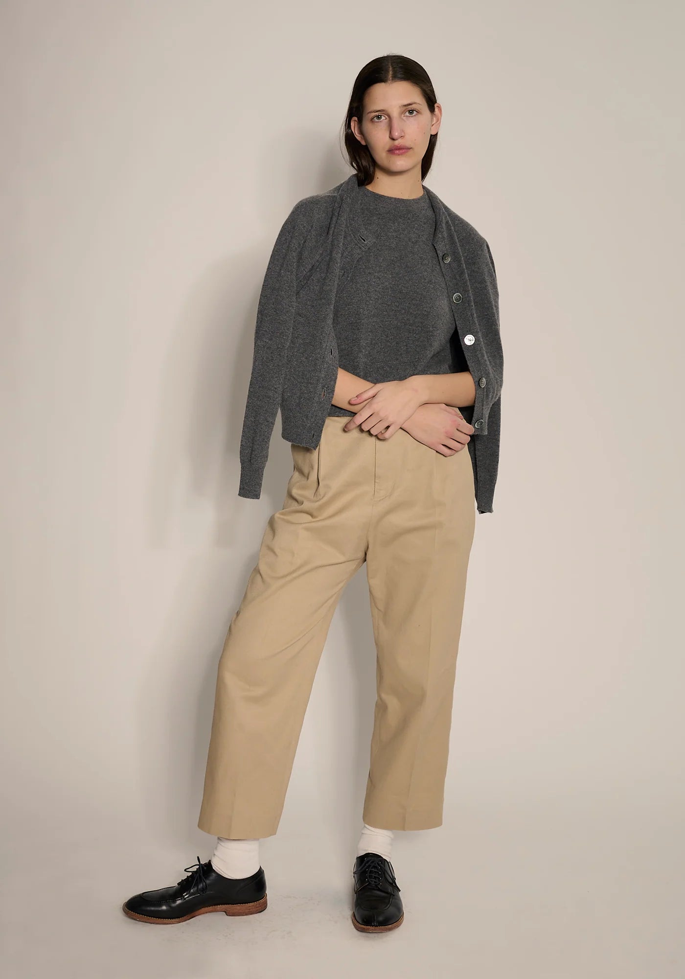 Demylee Gwen Cashmere Cardigan Dark Heather Grey-Demylee-Thistle Hill