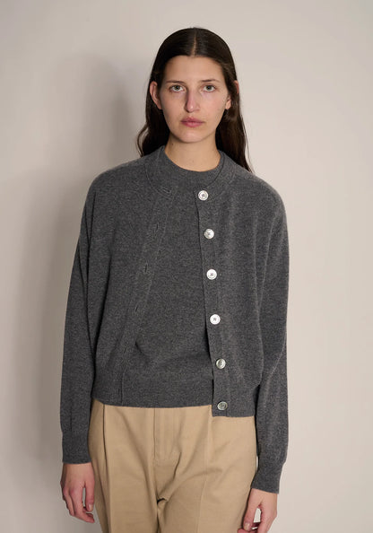 Demylee Gwen Cashmere Cardigan Dark Heather Grey-Demylee-Thistle Hill