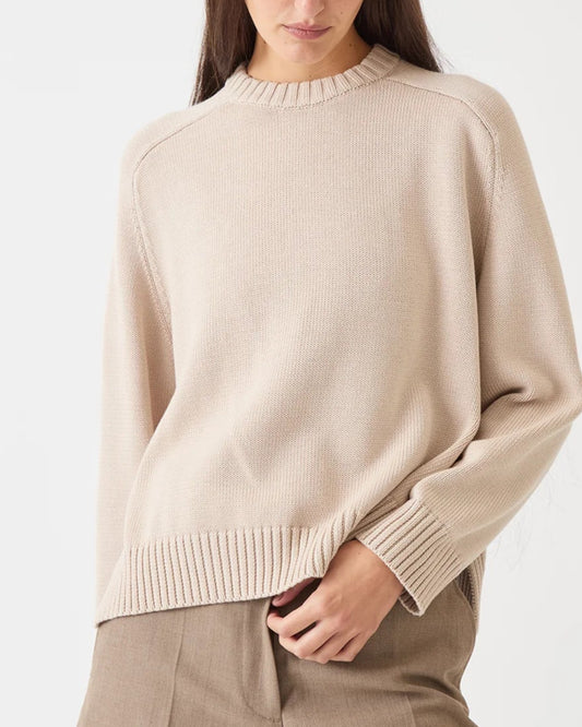 Demylee Haruhi Cotton Sweater Pearl Barley-Demylee-Thistle Hill