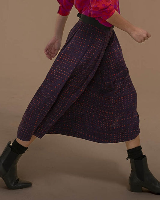 An An Londree Midi Skirt Aubergine Cop-An An Londree-Thistle Hill