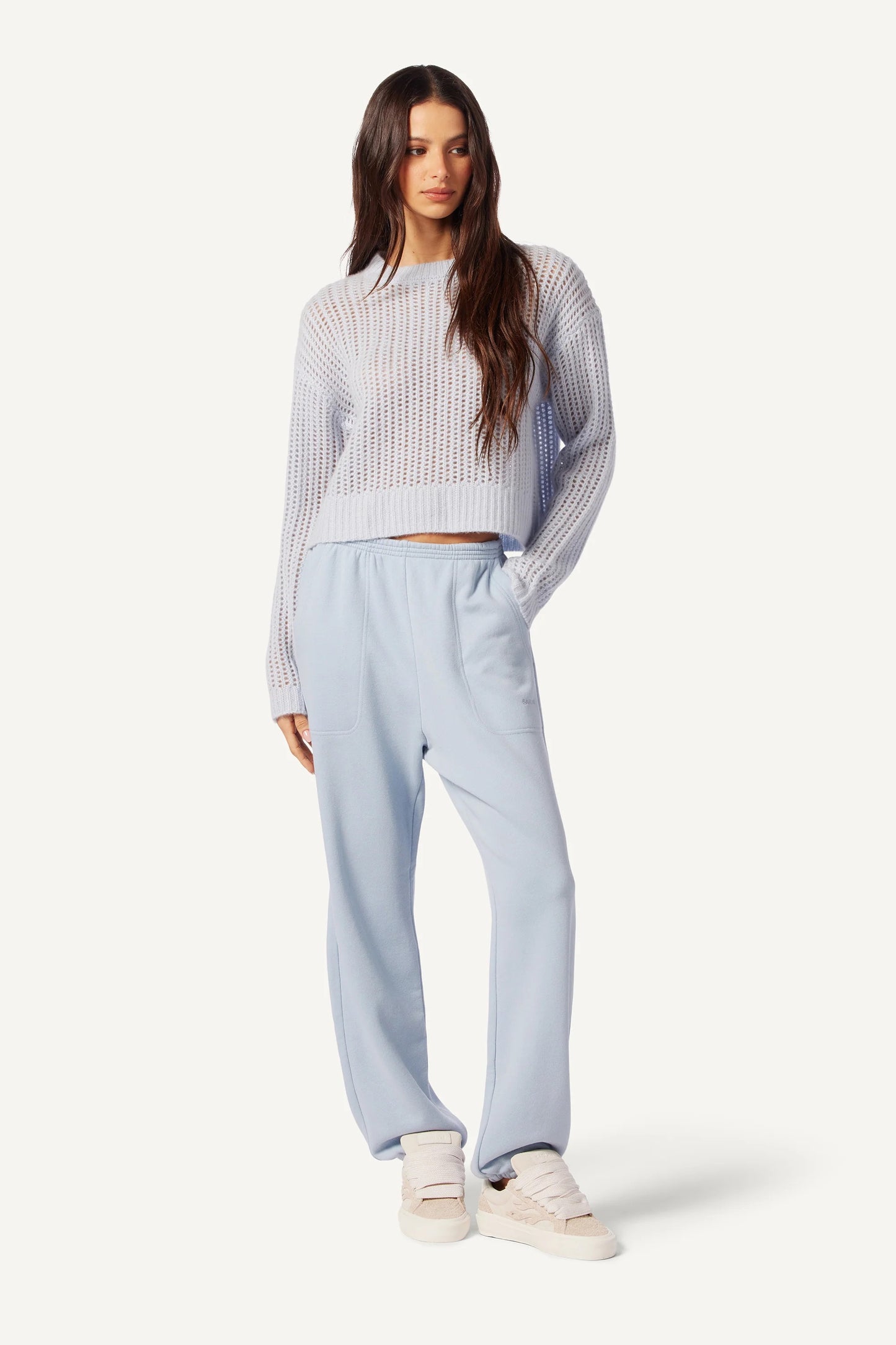 Sablyn Marci Long Sleeve Cashmere Sweater in Whisper