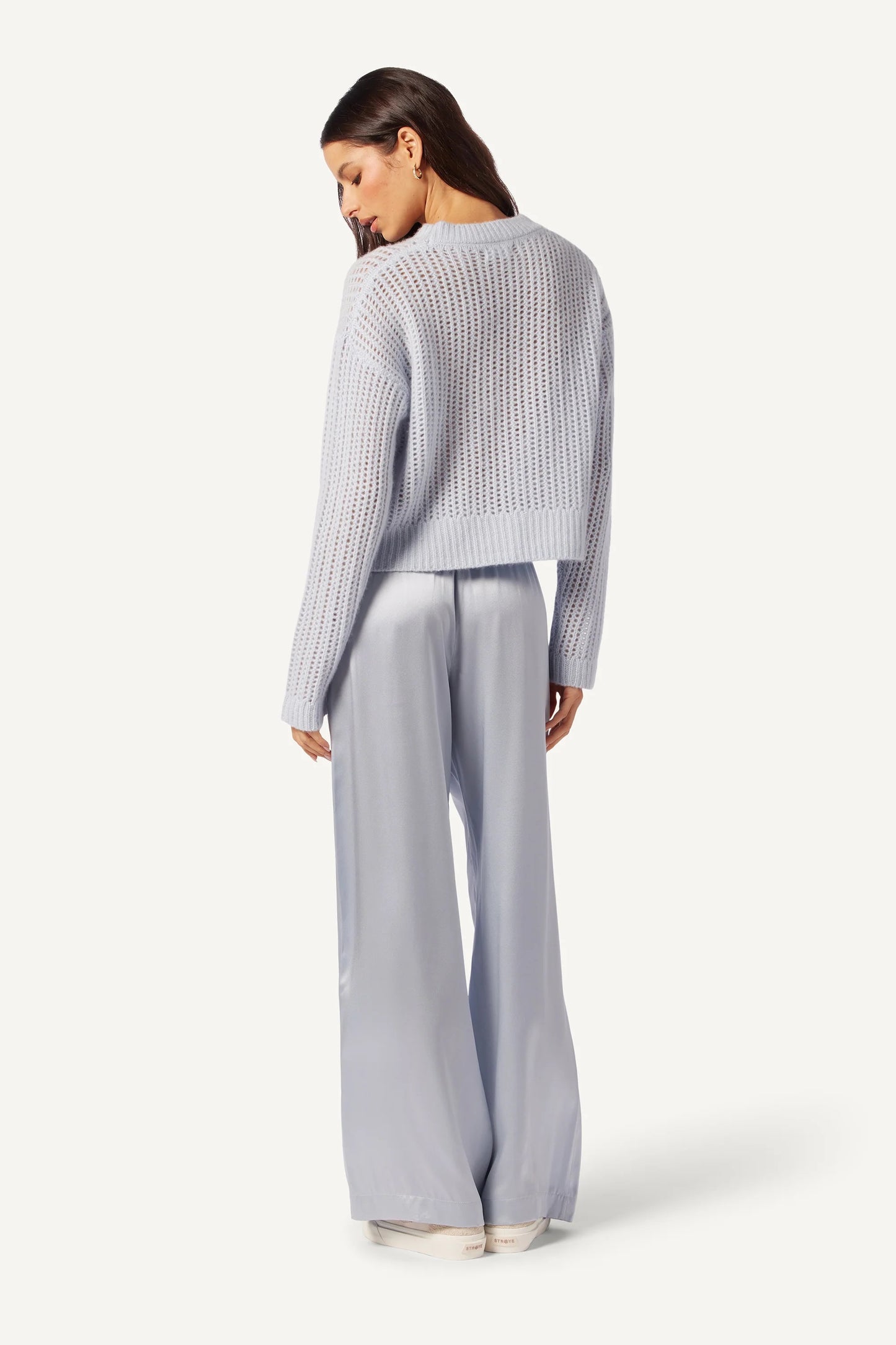 Sablyn Marci Long Sleeve Cashmere Sweater in Whisper