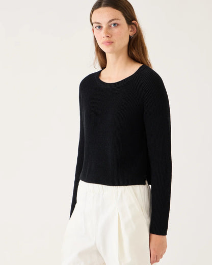 Demylee Isla Cotton Linen Sweater Black-Demylee-Thistle Hill