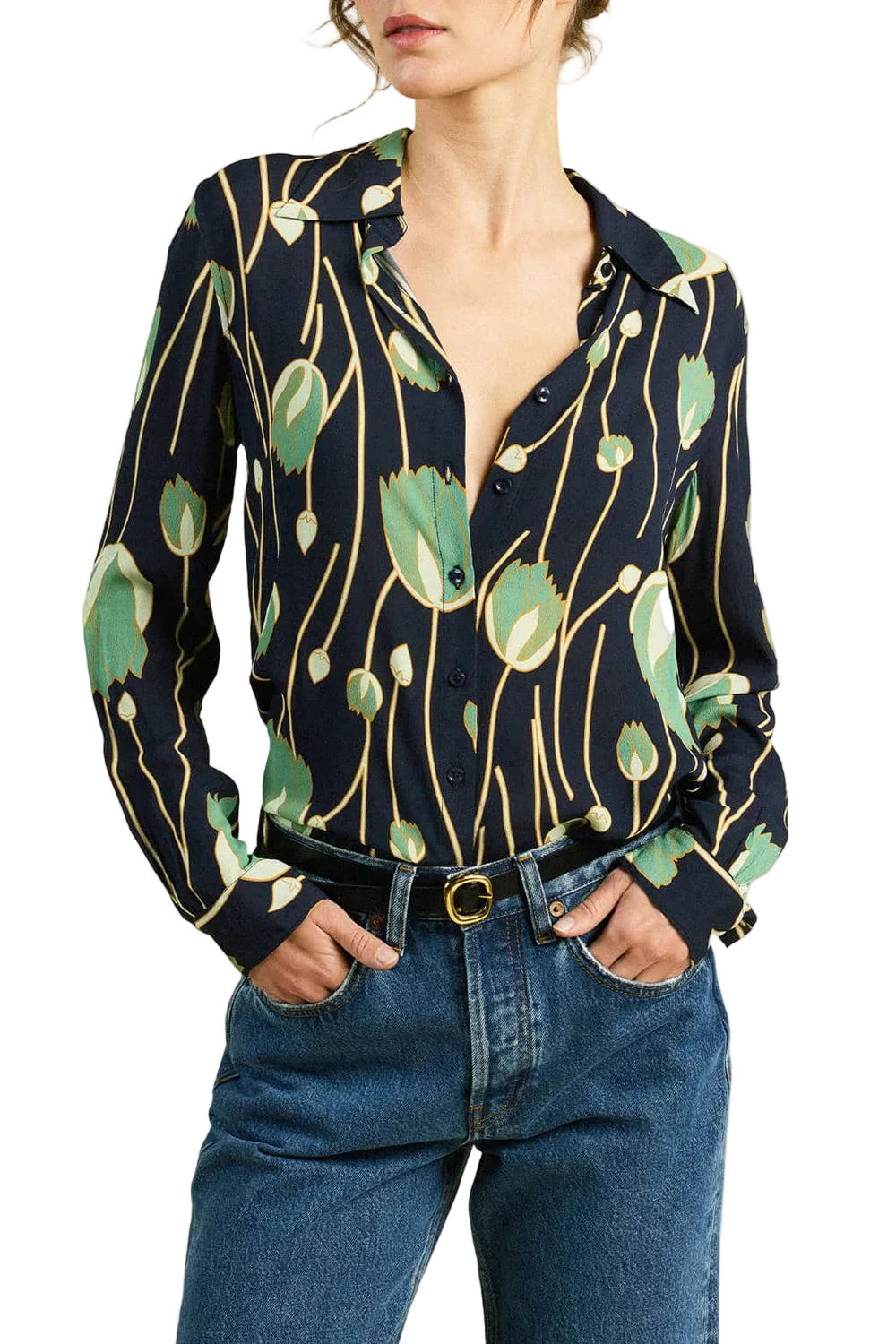 Trovata Jacquelin Shirt Jade Tulip-Trovata-Thistle Hill