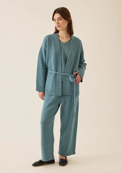 Demylee Kali Wool Yak Cardigan Heather Blue-Demylee-Thistle Hill