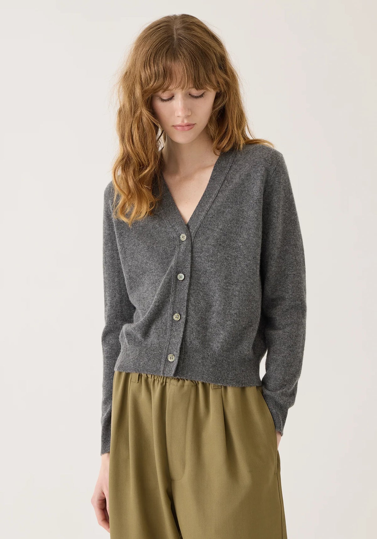 Demylee Keaton Cashmere Cardigan Dark Grey Heather-Demylee-Thistle Hill